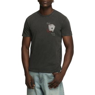 Lucky Brand Vegas Poker Club Cotton Graphic T-Shirt in Jet Black at Nordstrom, Size Xx-Large