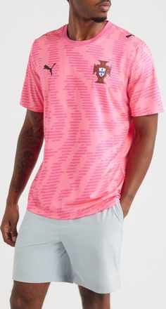 Puma x Portugal x Salehe Bembury Goalkeeper Jersey in Sun Struck/fluro Pink at Nordstrom, Size Medium