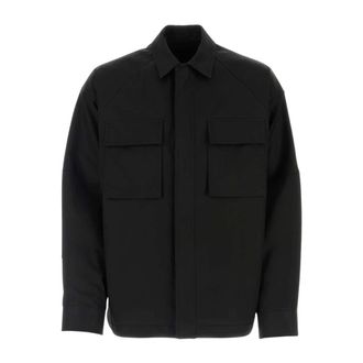 Juun.J Klassieke Kraag Shirtjack met Verborgen Sluiting - Heren - Casual Overhemden - Zwart - XL - Katoen - Overhemden