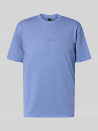 HUGO BOSS T-Shirt aus reiner Baumwolle in Blau, Gr&ouml;&szlig;e XXXL