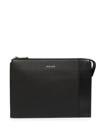 Bally leather rear-handle clutch - men - Leather - OS - Black