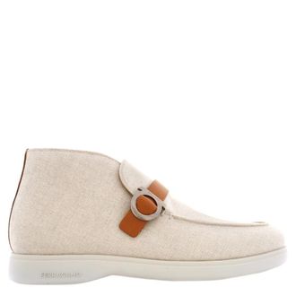 Ferragamo Gancini Buckle Desert Boots, Size 9 E