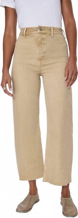 Pistola Denim Penny High Rise Wide Leg Crop Jeans In Sand Dollar