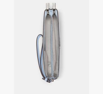 Kate Spade New York Womens Wren Wristlet in Blue | Pebble Grain Leather