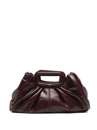Maje mini Milpli crackled leather clutch bag - women - Polyester/Calf Leather - OS - Red