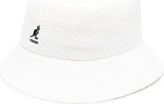 Kangol Cappello bucket con ricamo - Bianco