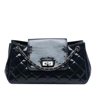 Chanel Pre-owned Quilted Shoulder Bag - Dames - Pre-owned - Blauw - Maat: ONE Size Leer