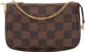Louis Vuitton Brown Damier Ebene Mini Pochette Accessoires (Authentic Pre- Loved)