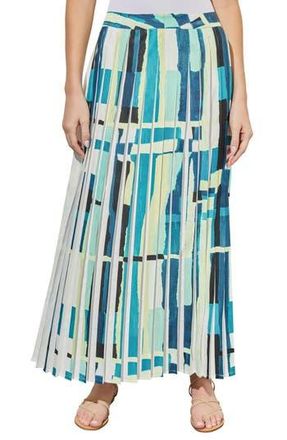 Ming Wang Abstract Print A-Line Skirt in Berm/Lim/Whb at Nordstrom Rack, Size X-Small