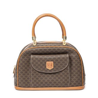 Celine Pre-owned Womens Front Pocket Dome Tote Handbag - Brown - One Size