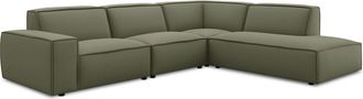Castlery Customized Green Performance Right-Facing Extended Side Chaise Sectional Sofa by Jonathan, Castlery, Green