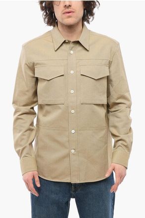 Alexander McQueen Cotton Saharan Overshirt with Spread Collar size 41