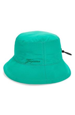 Jacquemus Le Bob Baluchon Nylon Bucket Hat in Green 550 at Nordstrom, Size 56