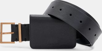 AllSaints Cow Leather Teri Leather Bag Belt, Size: L/XL