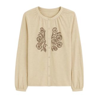 2-Biz Blouse - Dames - Blouses - Beige - XL - Overhemden