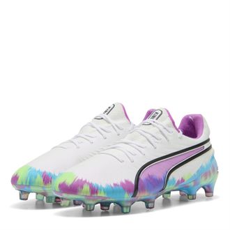Puma Unisex Accessories King Ultimate Brilliance Firm Ground Football Boots in White-Clyde - Size UK 6.5