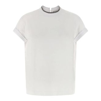 Brunello Cucinelli Dames, Tops, Wit, Maat: M Katoen