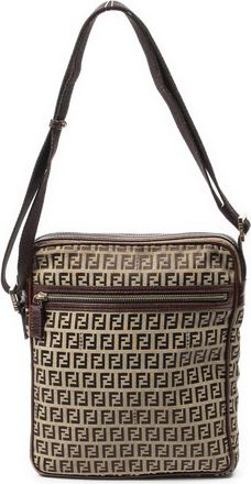 Fendi Pre-owned Womens Messenger Crossbody Shoulder Bag - Brown - One Size