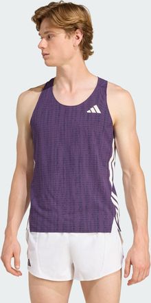 adidas adidas Performance Mens Adizero Running Singlet - Purple Recycled Material - Size X-Large