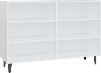 vidaXL Aparador De Madera Contrachapada Blanco 103,5x35x70 Cm Vidaxl