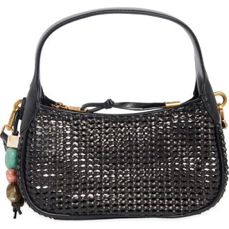 Steve Madden Mila Shoulder Bag in Black Woven Pu at Nordstrom Rack