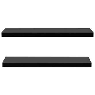 Berkfield Home Durable Floating Wall Shelves 2 pcs Black 120x20x3.8 cm