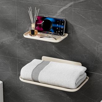 OEM Dos Estantes De Almacenamiento Para Ba&ntilde;o, Montados En La Pared, Robustos Y Duraderos, Con Gran Capacidad De Carga, Dise&ntilde;o Plegable Y Que Incluyen Comp