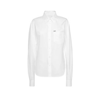 Dsquared2 Camicia a Maniche Lanterna Lunghe - - Blouses & Shirts - Donna - Bianco - XS