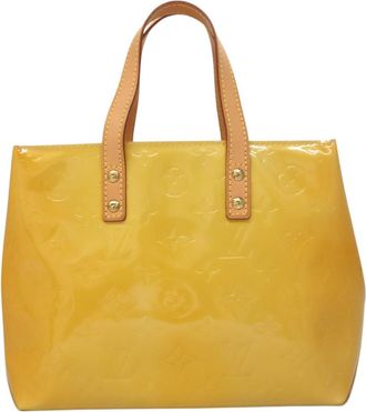 Louis Vuitton Reade Yellow Patent Leather Handbag (Pre-Owned)