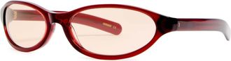 Flatlist Olympia Oval-frame Sunglasses - Red - One Size