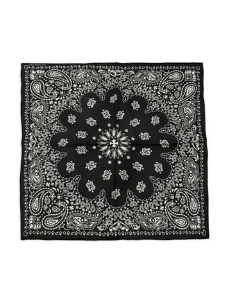 Chrome Hearts Bandana in seta - Nero