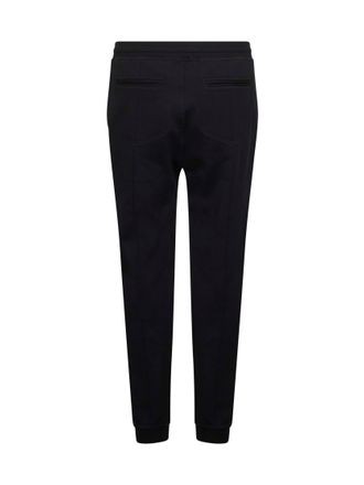 Brunello Cucinelli Mens Jogger Trousers Double Fleece Black Cotton