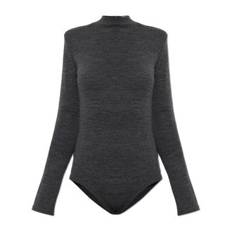 Jil Sander Body de canal&eacute; de lana - Tops - Mujer - Gris - S