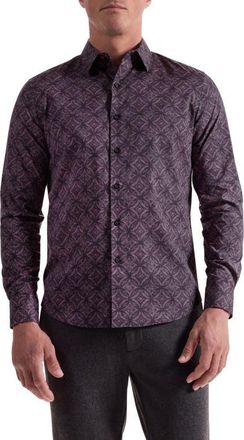 Bugatchi Julian Button-Up Shirt in Wood Rose at Nordstrom, Size Xxx-Large