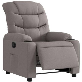 vidaXL Vidaxl - Sill&oacute;n Reclinable El&eacute;ctrico Tela Gris Taup&eacute;