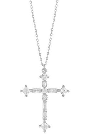 Sphera Milano Cross Pendant Necklace in Silver at Nordstrom Rack
