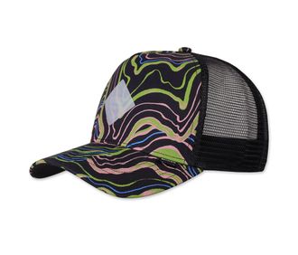 Djinns Arty Waves Trucker Cap Mesh Cap Hat Cap Hat Caps, black, One Size