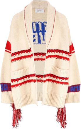 Giada Benincasa Vest met opgestikte zak en franje - Beige