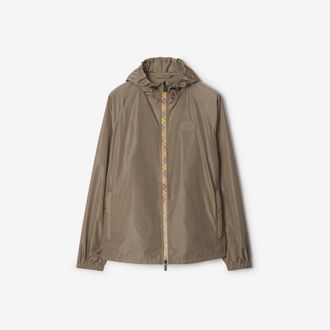 Burberry Checker-tape Nylon Hooded Jacket