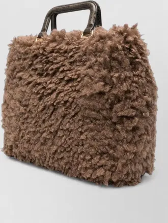 La Milanesa faux shearling tote bag