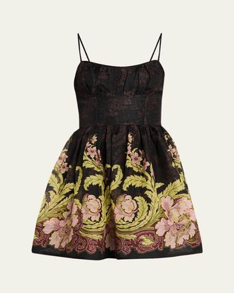 Cara Cara Alba Floral Fit-And-Flare Mini Dress