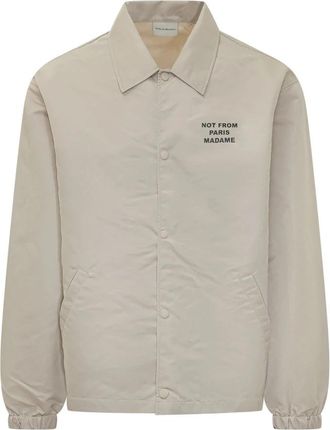 Dr&ocirc;le de Monsieur Slogan Jacket - Heren - Zomerjassen - Beige - XL - Nylon - Jassen