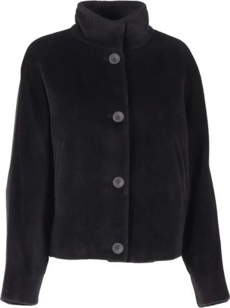 Max Mara Jassen, Dames, Zwart, S, Wol, Caladio Jacket