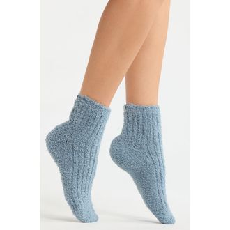 Barefoot Dreams CozyChic Assorted 2-Pack Tennis Ankle Socks in Blue Aura/Faded Hazel at Nordstrom