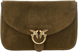 Pinko Pinko - Love Satchel - Dames - Tassen - Groen - Maat: ONE Size Katoen