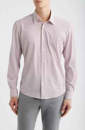 BOSS Liam Print Button Front Shirt in Light/Pastel Pink at Nordstrom, Size Xx-Large