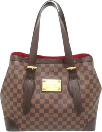 Louis Vuitton Pre-owned Damier Canvas Tote Bag - Dames - Vintage Shopper - Bruin - ONE Size - Vintage