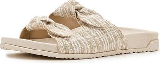 Vionic Elara Slingback Sandals Womens Wedge Shoes Cream Stripe Canvas : 6.5 W, Leather