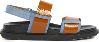 Marni Sandali con doppia fascia - Marrone