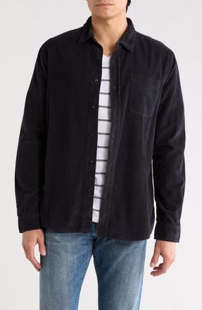AG - Adriano Goldschmied Colton Corduroy Button-Up Shirt in True Black at Nordstrom Rack, Size X-Small